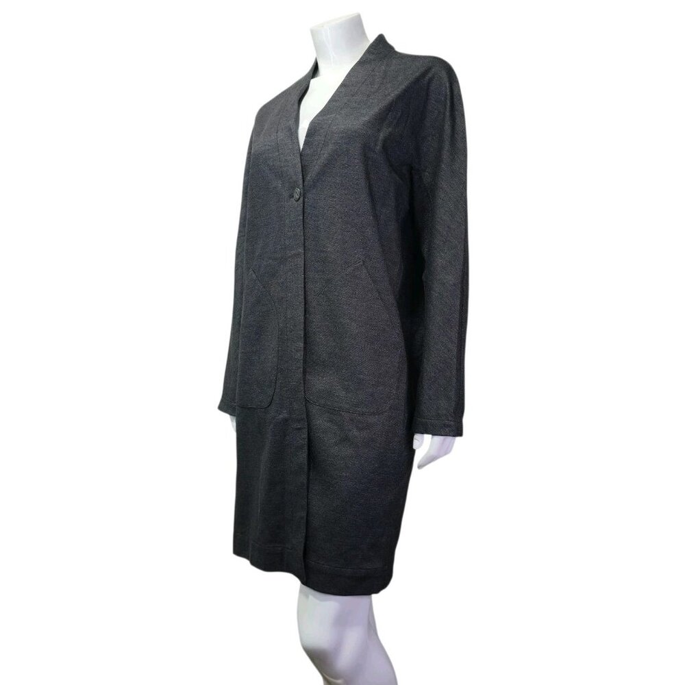 Kit And Ace Long Stretch Traveler Jacket Size M In Charcoal Melange (Dark Grey)